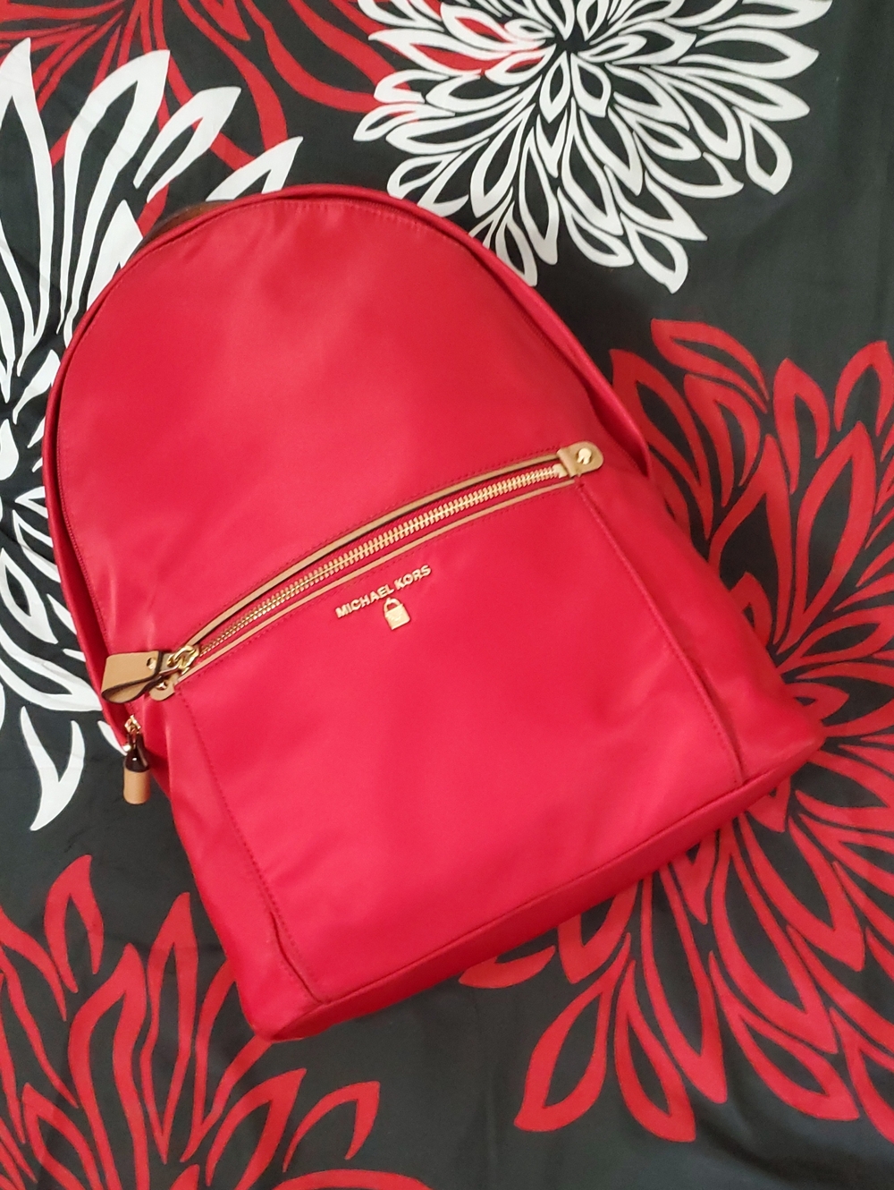 Michael Kors Red Nylon Backpack